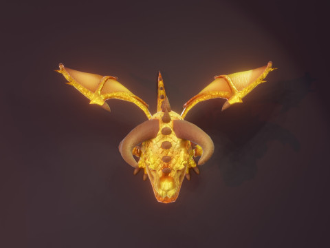Cartoon Topaz Dragon Animated Modello 3D