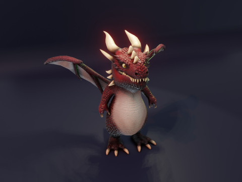 Cartoon Dragons 20 Stylized Dragons Pack 3D Model