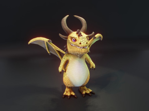 Cartoon Dragons 20 Stylized Dragons Pack 3D Model