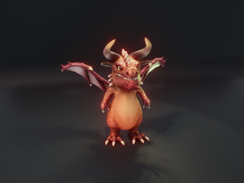 Cartoon Dragons 20 Stylized Dragons Pack 3D Model