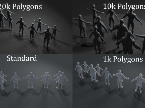 Human Body Base Mesh 40 Models Pack 3Dモデル