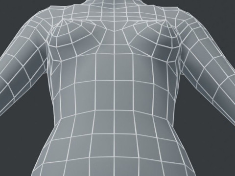 Female Body Base Mesh 3D Model
