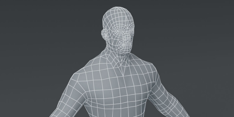 Male Body Base Mesh Modelo 3D .c4d .max .obj .3ds .fbx .stl .blend 