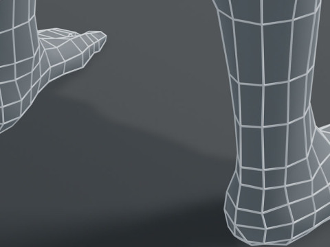 Male Body Base Mesh Modelo 3D