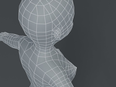 Girl Body Base Mesh 3D Модель