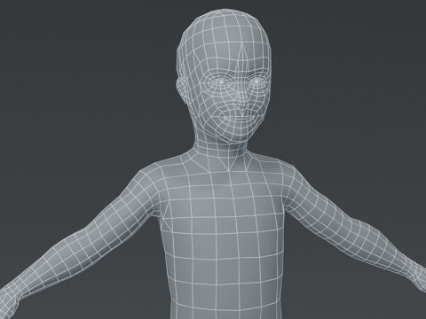 Boy Body Base Mesh 3D Model