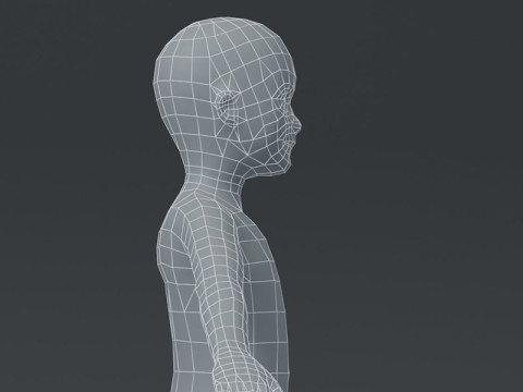 Boy Body Base Mesh Model 3D