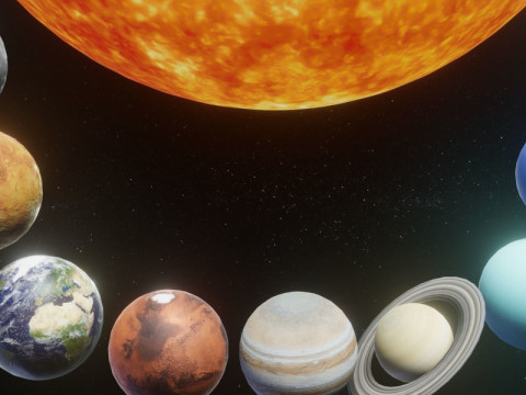 Photorealistic Solar System Modello 3D