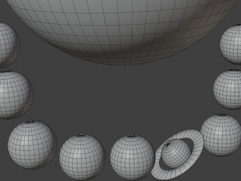 Photorealistic Solar System 3D Model