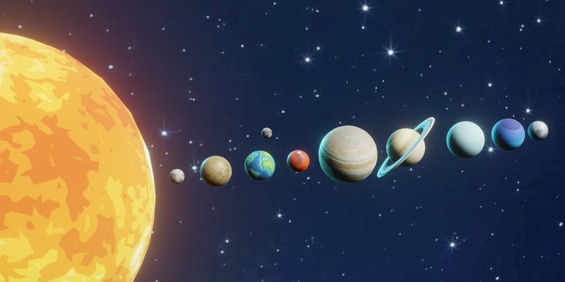 Stylized Solar System 3D 모델 .c4d .max .obj .3ds .fbx .stl .blend 
