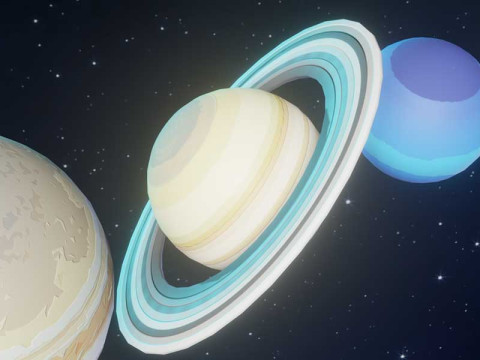 Stylized Solar System 3D 모델