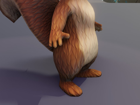 Cartoon Squirrel Animated Modèle 3D
