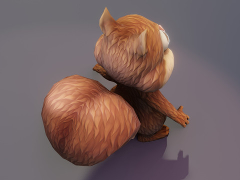 Cartoon Squirrel Animated Modèle 3D