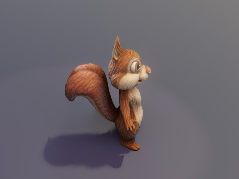 Cartoon Squirrel Animated Modèle 3D