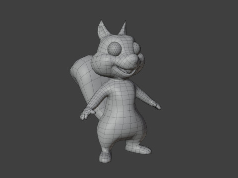 Cartoon Squirrel Animated Modèle 3D