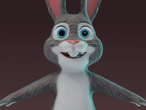 Cartoon Rabbit Animated 3D मॉडल