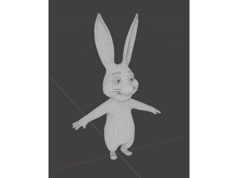 Cartoon Rabbit Animated 3D मॉडल