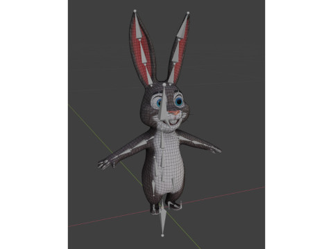 Cartoon Rabbit Animated 3D मॉडल