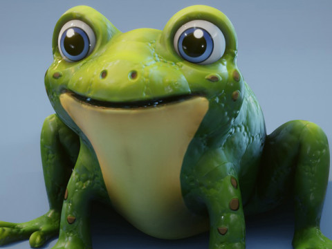 Cartoon Frog Animated 3D 模型