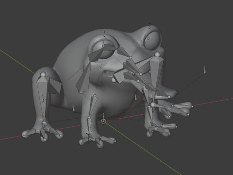 Cartoon Frog Animated 3D Model
