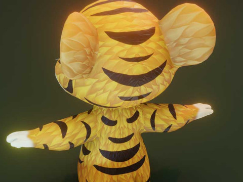 Cartoon Tiger Animated 3Dモデル