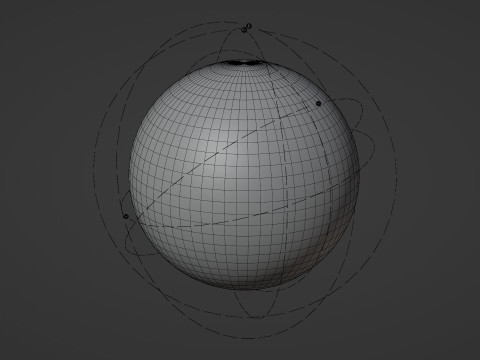 Animated Hologram Planet Earth Sci-Fi 3D Model