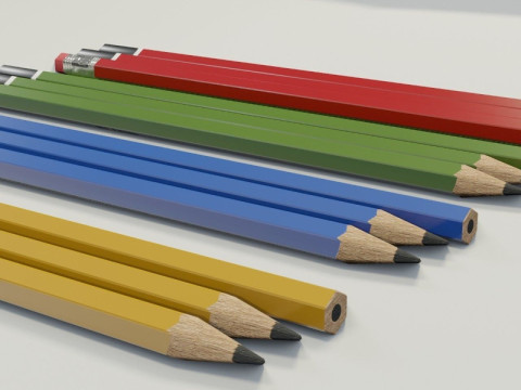 School Supplies Pack Model 3D