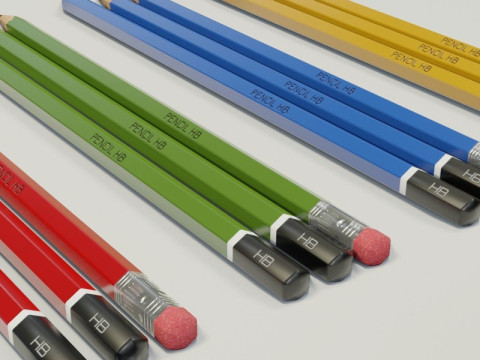 School Supplies Pack Model 3D