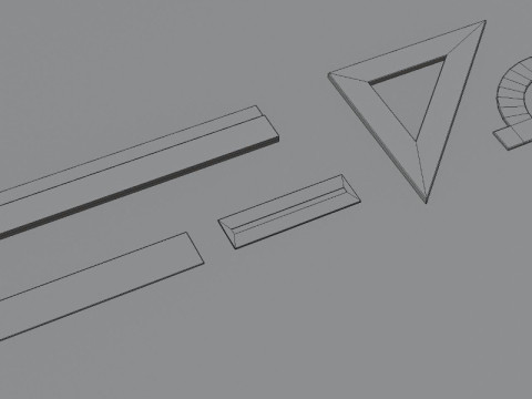 School Supplies Pack Model 3D