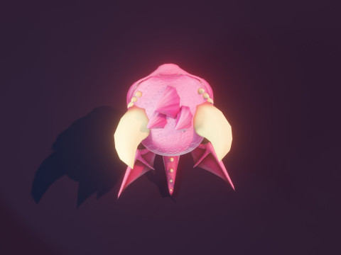 Cartoon Baby Dragon Pink 3D 모델