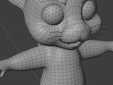 Cartoon White Tiger Animated Modello 3D
