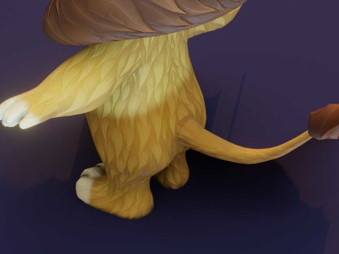 Cartoon Lion Animated 3D-Modell