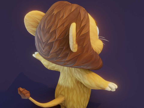 Cartoon Lion Animated 3D-Modell