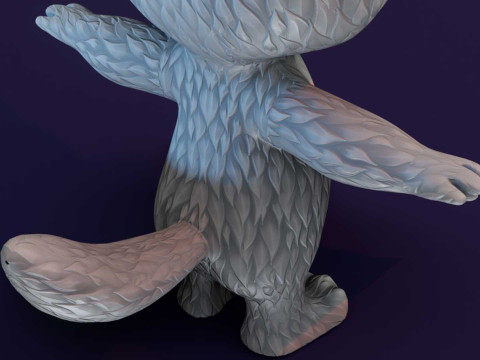 Cartoon Wolf Animated Model 3D