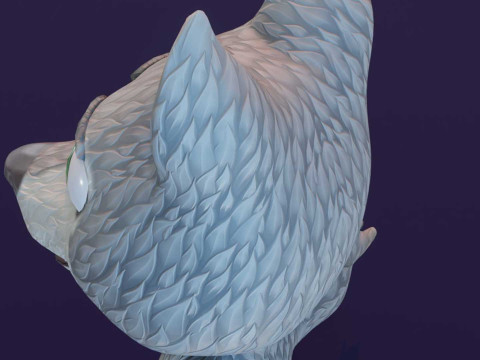 Cartoon Wolf Animated Model 3D