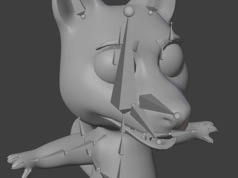 Cartoon Wolf Animated Model 3D