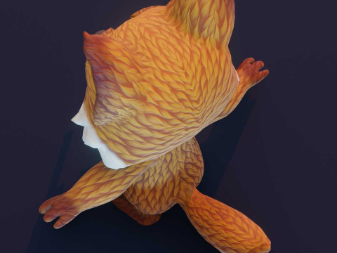 Cartoon Fox Animated Model 3D