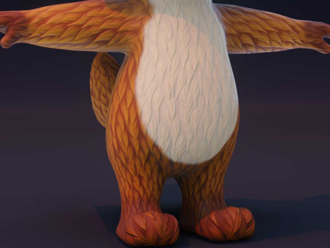 Cartoon Fox Animated Model 3D