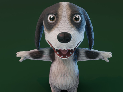 Cartoon Hound Dog Animated Modelo 3D
