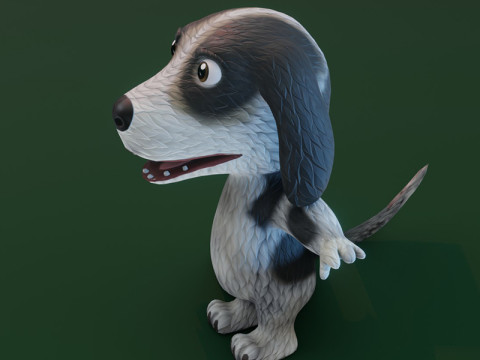 Cartoon Hound Dog Animated Modelo 3D