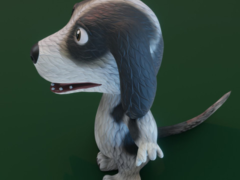 Cartoon Hound Dog Animated Modelo 3D
