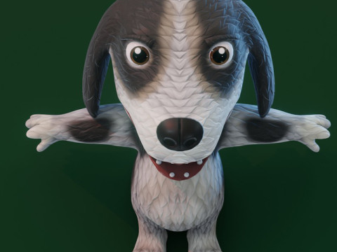 Cartoon Hound Dog Animated Modelo 3D