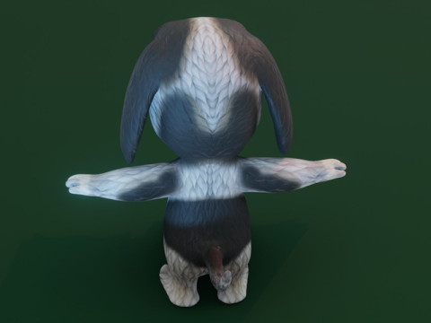 Cartoon Hound Dog Animated Modelo 3D