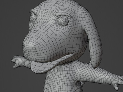 Cartoon Hound Dog Animated Modelo 3D