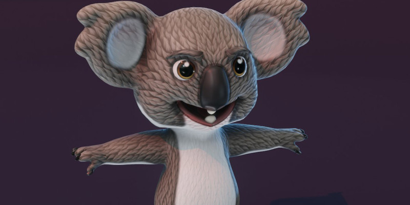 Cartoon Koala Animated 3Dモデル .c4d .max .obj .3ds .fbx .stl .blend 