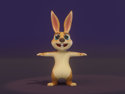 Cartoon Kangaroo Animated Modèle 3D