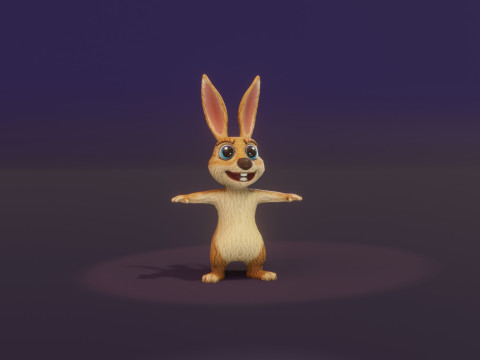 Cartoon Kangaroo Animated Modèle 3D