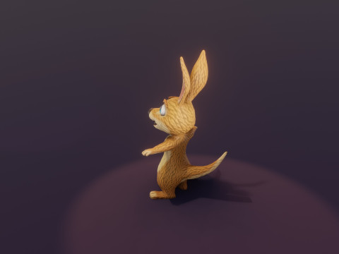 Cartoon Kangaroo Animated Modèle 3D