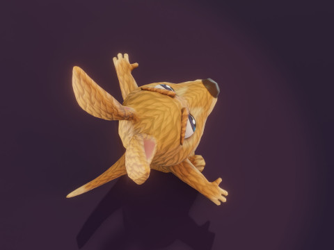 Cartoon Kangaroo Animated Modèle 3D
