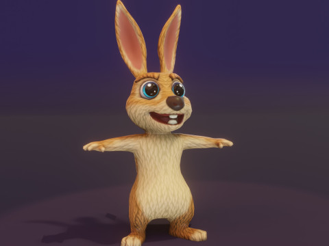 Cartoon Kangaroo Animated Modèle 3D